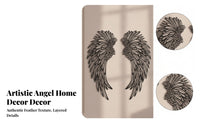 3D Angel Appendages Wall Decoration Balanced Feathered Angel Appendages Wall Decor