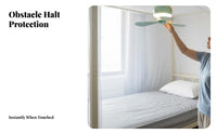 Quiet Operation USB Ceiling Fan with Light Silent Design Net Fan Lightweight for Students, Travelers, Dormitory, Nursery, Bedroom