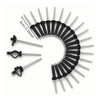 50 Pieces Black Kayak Rivets Slim Blind Rivets Sturdy Fasteners Lightweight for Kayakers