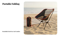 Easy to Carry Folding Moon Chair Breathable Portable Camping Chair Compact Design Long-Lasting for Artists, Fishers, Fishing, Picnic, Picnics, Barbecues