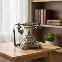 Vintage Antique Style Phone Decorative Retro Telephone Ornate Corded Desk Phone Old Fashioned for Collectors, Hotel Reception