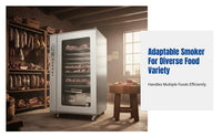 Commercial Electric Smoker Oven, Large Capacity Multi-Tier Roaster, Stainless Steel, for Meat, Sausage, Tofu, Smoked Chicken