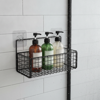 Wall-Mounted Bathroom Kitchen Storage Shelf No-Drill Organizer