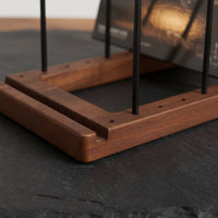 Metal and Wood Album Storage Space Saving Tabletop Vinyl Holder Easy Assembly