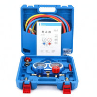 Gauge Set with Case Multi-Port Gauge Set Easy-to-Read Charging Kit for Garage