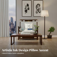 Modern Chinese design Upholstered Wood Frame Couch Set Serene Design Household Furniture Small Space accommodating Lounge Suite comfortable Seating for Apartment Dwellers, Homeowners, Families, Living Room, Home