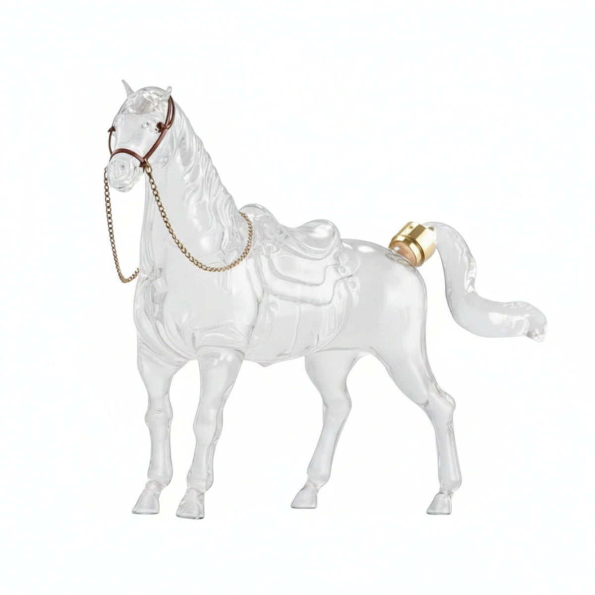 Sculptural Distilled Beverage Decanter Transparent Animal Shaped Glass Bottle Collectible Glass Decanter with Stopper for Collectors