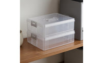 Transparent Bead Storage Box Latch Closures Bead Organizer Box Concealed Handle