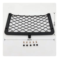Integrated Hook Car Storage Net Easy Installation Automotive Interior Storage Net Universal Fit Vehicle Mesh Pocket Large Capacity for RV Owners, Truckers, Seat Back