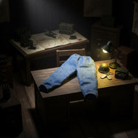 1/6 Scale Denim Jacket Upgraded Version 2.0 Action Figure Denim Coat Realistic Detail Action Figure Jacket for Collectors, Hobbyists, Diorama Display