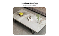 Minimalist design Two-Level Floating Centerpiece Italian Inspired Coffee Table Easy to Clean Living Room Furniture Rounded Corners for Homeowners, Apartment Dwellers, Interior Design aficionados, Lounge Area