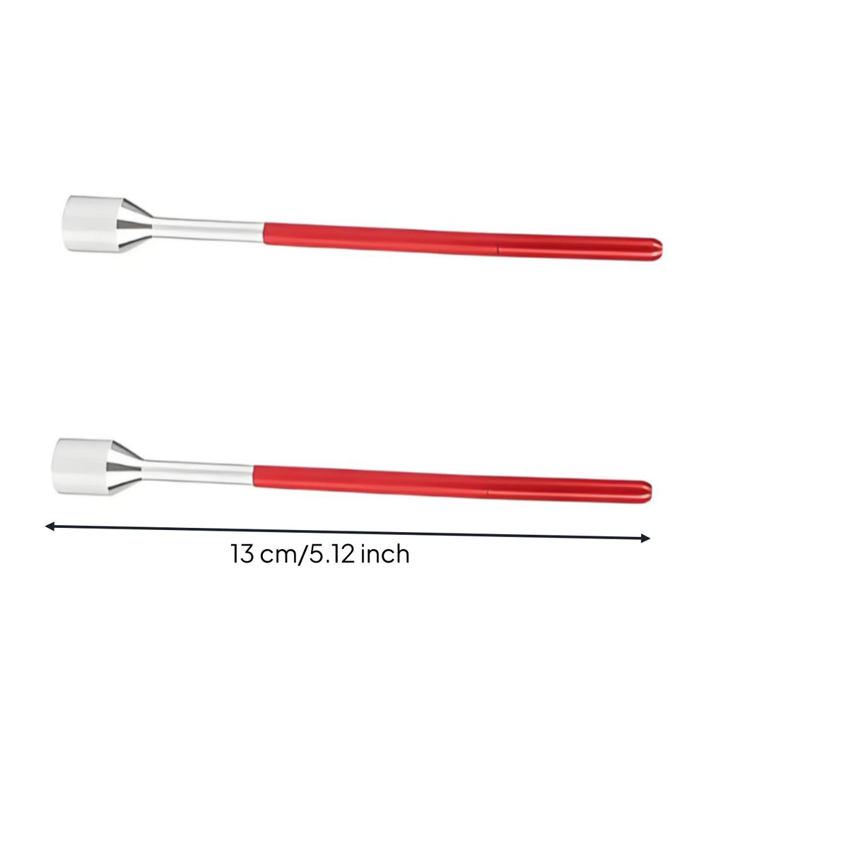 2 Pieces Red Shaft Putting Stroke Coach Silver Sections Putting Coach Shiny Sports Training Gear Segmented Rod