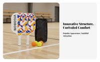 Pickleball Paddle Set Long-Lasting Fiberglass Pickleball Racket Sports Equipment Large Sweet Area Comfortable Ergonomic Grip