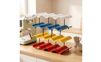 Compact Cup Storage Rack Sturdy Mug Rack with Wavy Tiers Stylish Desktop Cup Organizer Easy to Clean for Kitchen