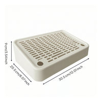 Plastic Litter Box Platform with Slotted Top Compact Litter Box Step Stable Pet Supplies Non-Slip for Cats