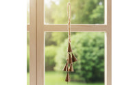 Pleasant Bell Ornament with Rope Loop Rustic Bell Cluster with Rope Charming Hanging Wind Chime Lightweight for Porch