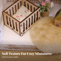 Soft Miniature Velvety Carpet Cozy Dollhouse Velvety Floor Mat Decorative Accent for DIY Hobbyist S, Collectors, Miniature Scene