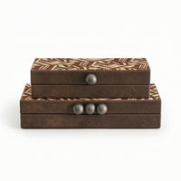 Decorative Box with Knob Sturdy Jewelry Box with Lid Compact Jewelry Storage Organizer for Vanity, Entry Shelf