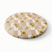 Elasticized Round Fitted Tablecloth with Elastic Edge Checkered Round Fitted Table Cover with Elastic Edge Non-Slip Long-Lasting for Kitchen
