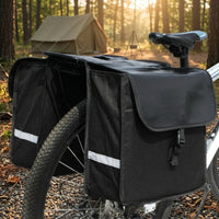 Water-Resistant Bike Pannier Bag with Reflective Trim Large Capacity Pannier Bag with Reflective Strips Long-Lasting for Commuting