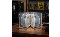 Translucent 10-Disc Storage Case Hard Plastic High-Definition Disc Case Hinged Spine Two Tray