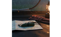 Waterproof Storage Compartment 7-in-1 Survival Whistle Lanyard Included Emergency Whistle with LED Light Compact and Portable for Camping