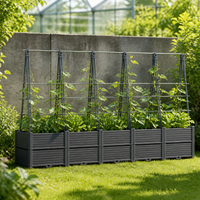 Trellis Planter 180cm Balcony Home Garden For Climbing Plants Deep Planter Box