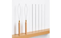 7 Pieces Beading Tool and Threader Kit Loop Beading Tool Threader Versatile Wooden Handle Pulling Hook Kit for Crafters, DIY Enthusiasts