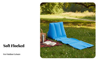 Inflatable Flocked Triangle Pillow Soft and Comfortable Inflatable Beach Backrest Flocked Air Mat Support for Travelers