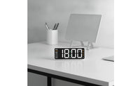 Weekday Indicators LED Digital Alarm Clock Large Display Digital Desk Clock Simple Operation Desktop Device Rounded Corners