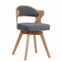 Upholstered rotate Chair with Curved spine Nordic design Vanity Stool for Students