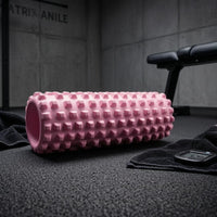 Ridged Ridged Foam Roller Cylindrical Hollow Foam Roller Rounded Ends Target Tight Muscles for Stretching