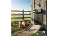 LCD Display Automatic Chicken Coop Door Timer Control Solar Powered Coop Door Easy Installation Farm Supply for Backyard