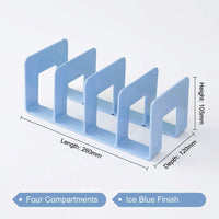 Clear Acrylic Desktop Literature Stand File Organizer, Stackable Lightweight Design, Study Room Student Desk, Transparent Holder