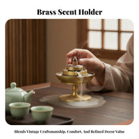 Lustrous Finish Backflow Scent Disperser Backflow Scent Holder Home Decor Layered Design for Indoor Use