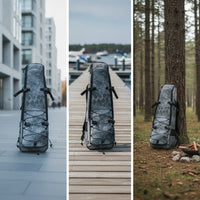 Paddle Board Backpack with Side Handles Padded Paddle Board Backpack Large Capacity Kayak Equipment Bag with Bungee Lacing for Outdoor Trips