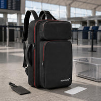 Large Capacity Effects Processor Case Thickened Electronic Drum Bag Multiple Pockets Padded Synth Backpack Dual Carry for Stage, Travel, Rehearsal