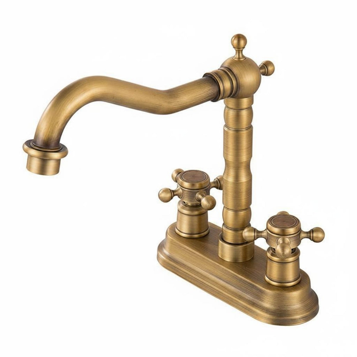 Sink Faucet Bronze Double Control Basin 2-Handle Vintage