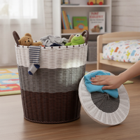 High-Quality Dustproof Laundry Hamper with Lid - Large Capacity Clothes Storage Basket for Bathroom