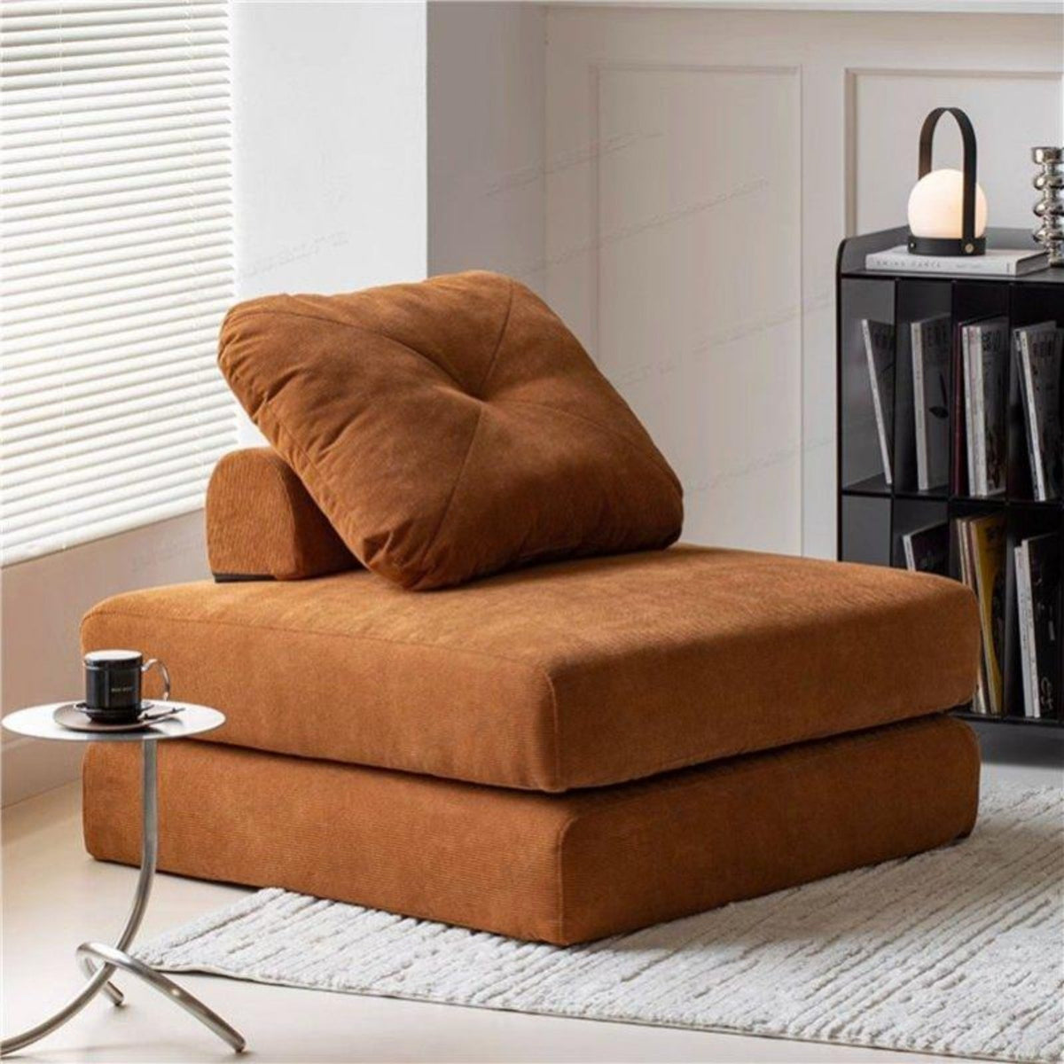 Lazy Aesthetic Tofu Block Sofa Multi-Functional Tofu Block Sectional Lounger Easy Assembly Modular Couch Deep Seat for Apartment Dwellers, Young Adults, Bedroom, Small Areas, Dormitory, Lounge Area