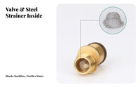 Shower Faucet Elbow Extended Length Wall Mount Faucet Swing Leg Built-in Strainer Mesh Brass Offset Connector
