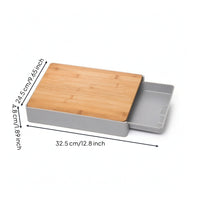 Board with Trays Bamboo Board with Tray Space-Saving for Kitchen