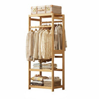 unrestrictedstanding Clothes Rail with footwear storage shelf Multi-Functional Clothing Rack Space-Saving Garment Stand Side pegs for Students, Renters, Homeowners, Bedroom, Living Room, Entryway