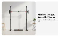 Anti-Slip Design No-Drill Chin-up Bar Stable 8-Point Support Chin-up Bar Heavy-Duty Steel Construction Home Fitness Equipment for Family, Beginners, Women, Strength Training, Hallway, Garage