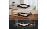 Jewelry Display Tray Leatherette Jewelry Storage Tray Velvet Lined Rectangular for Vanity, Dresser