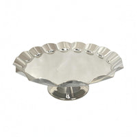 Polished Pedestal Fruit Tray Smooth Surface Footed Fruit Tray Pedestal Bowl