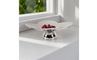 Four-Lobed-Shaped decorative Tray Mirror Finish Stainless Steel Tray Sleek Pedestal Bowl for Entryway