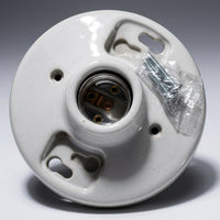 Ceiling Light Fitting with E27 Lamp Holder for Home Lighting, High Temperature Resistant Ceramic Lamp Base, Flame Retardant 240V Bulb Holder