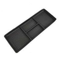 Under-Console Tray Shallow Center Console Storage Box Ribbed Car Accessory