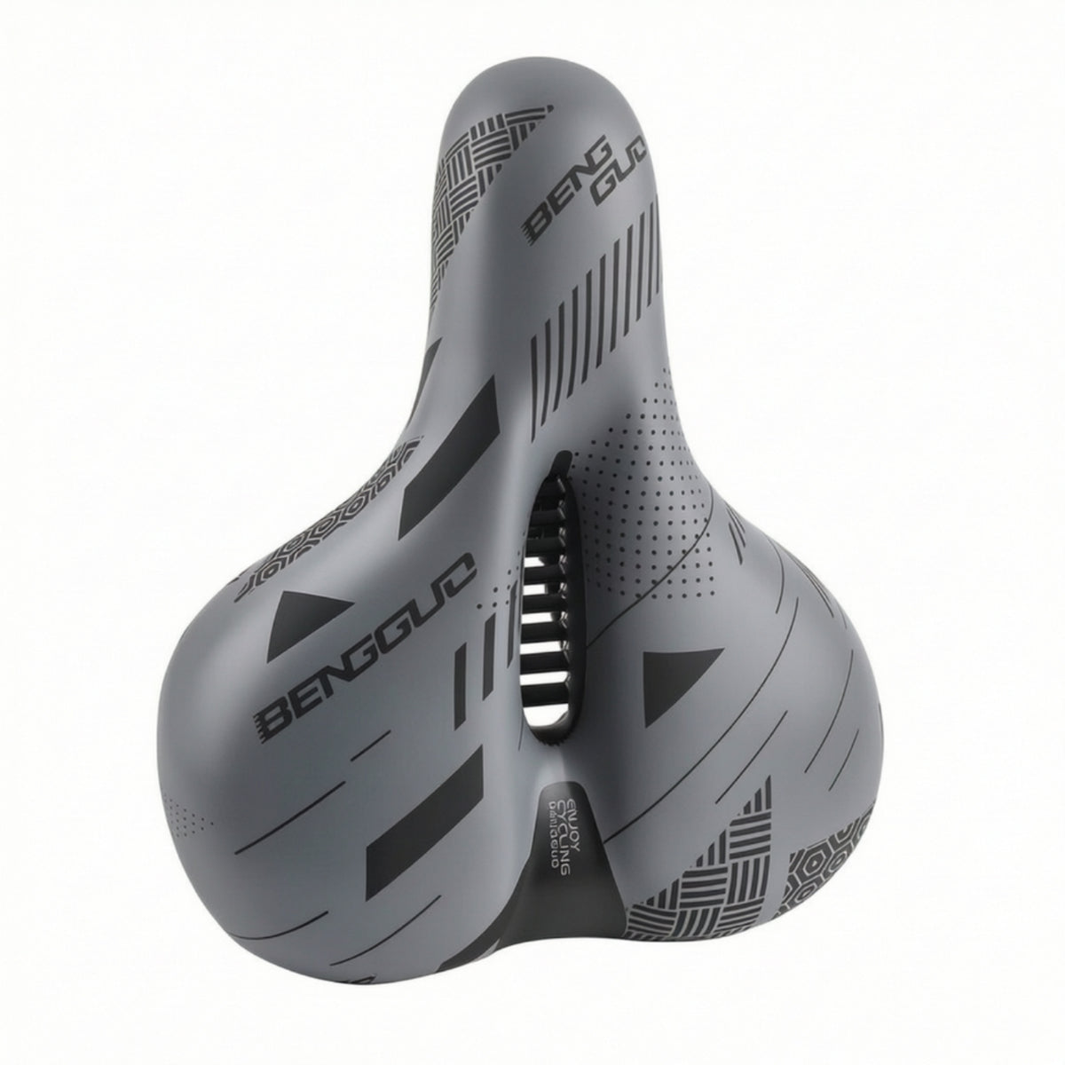 Ergonomic Bike Seat Wide Bike Seat with Hollow Center Padded Cushioned Cycle Saddle for Commuters, Long Commutes, Road Riding, Mountain Biking